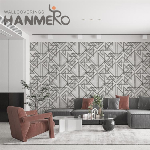 HANMERO PVC Nature Sense Geometric online wallpaper store Classic Hallways 0.53*10M Flocking