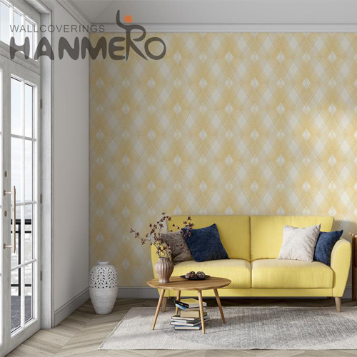 HANMERO PVC Nature Sense Geometric Flocking Classic wallpaper of home 0.53*10M Hallways