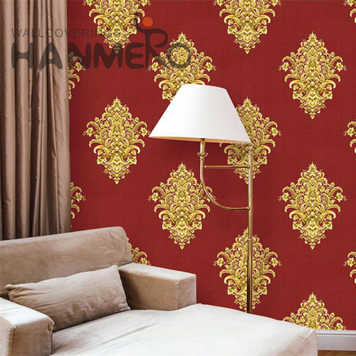 HANMERO PVC Imaginative Flowers Deep Embossed European Lounge rooms wallpaper room 0.53*9.5M