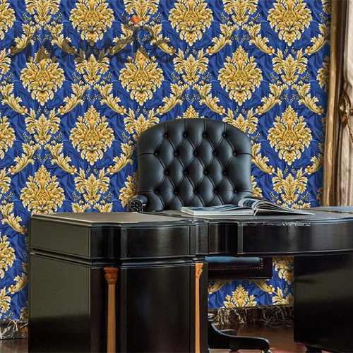 HANMERO PVC Imaginative 0.53*9.5M Deep Embossed European Lounge rooms Flowers wallpaper for walls for sale