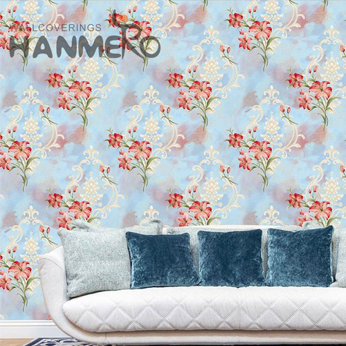 HANMERO Lounge rooms Imaginative Flowers Deep Embossed European PVC 0.53*9.5M wall murals online