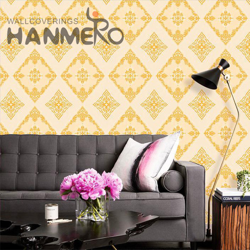 HANMERO PVC Imaginative Lounge rooms Deep Embossed European Flowers 0.53*9.5M designer wallpapers for bedrooms