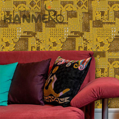 HANMERO PVC Imaginative Deep Embossed Flowers European Lounge rooms 0.53*9.5M victorian wallpaper