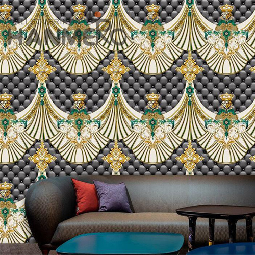 HANMERO Imaginative 0.53*9.5M decorative wallpaper for bedroom Deep Embossed European Lounge rooms PVC Flowers