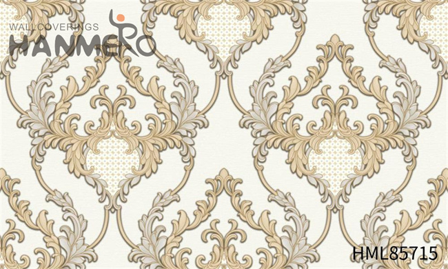 HANMERO High Quality PVC Flowers 1.06*15.6M wallpaper for your room Exhibition Embossing European