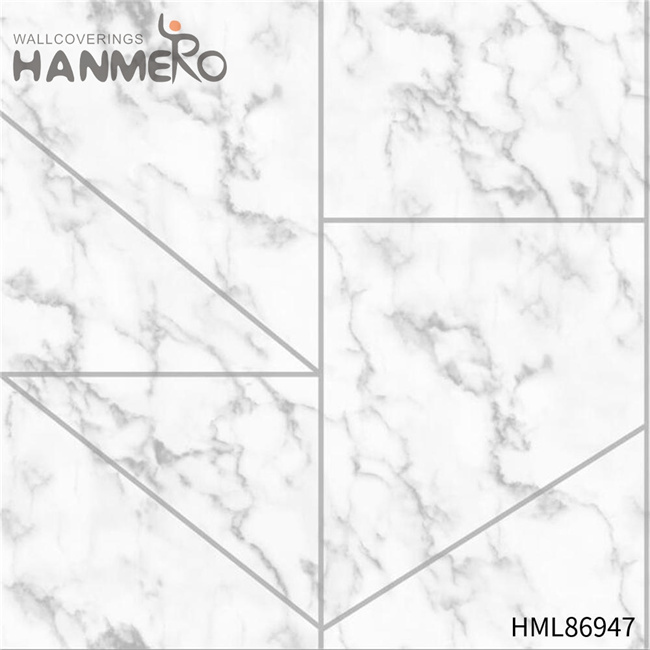 HANMERO design wall paper Strippable Geometric Embossing Modern Restaurants 0.53*10M PVC