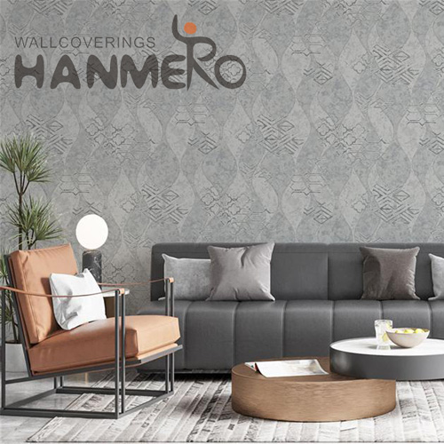 HANMERO PVC 3D Geometric Embossing Modern Bed Room 1.06M vinyl wallpaper
