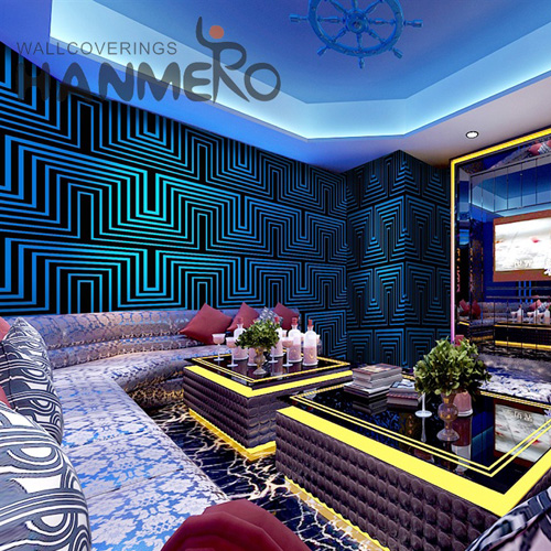 HANMERO PVC Manufacturer Geometric Embossing Modern wallpaper in house 0.53*9.5M Kids Room