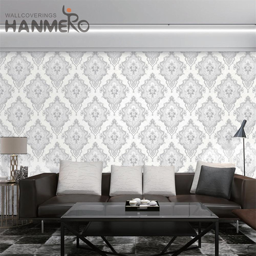 HANMERO PVC Nature Sense Geometric Embossing Modern wallpapers decorate walls 1.06*15.6M Hallways