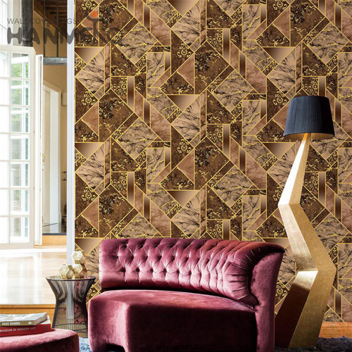 HANMERO Lounge rooms Professional Geometric Embossing Modern PVC 0.53M wallpaper house and home