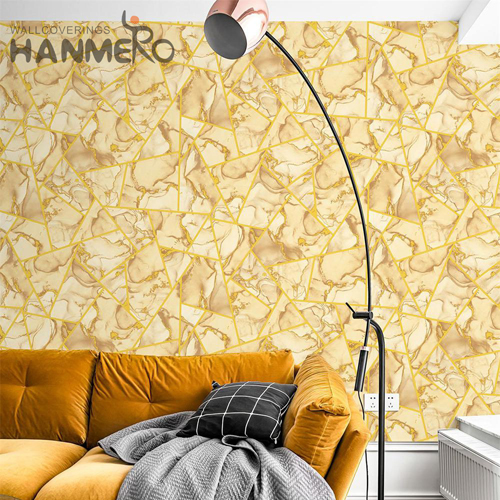 HANMERO PVC Professional Embossing Geometric Modern Lounge rooms 0.53M online wallpapers for home