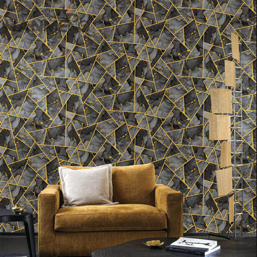 HANMERO Geometric Professional PVC Embossing Modern Lounge rooms 0.53M wallpaper purchase online