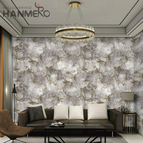 HANMERO PVC Decor Flowers Deep Embossed Classic Sofa background house wallpaper for sale 1.06*15.6M