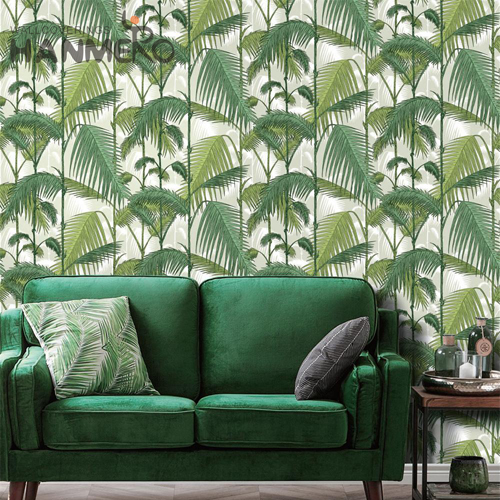 HANMERO PVC Decor 1.06*15.6M Deep Embossed Classic Sofa background Flowers cheap wallpaper for home