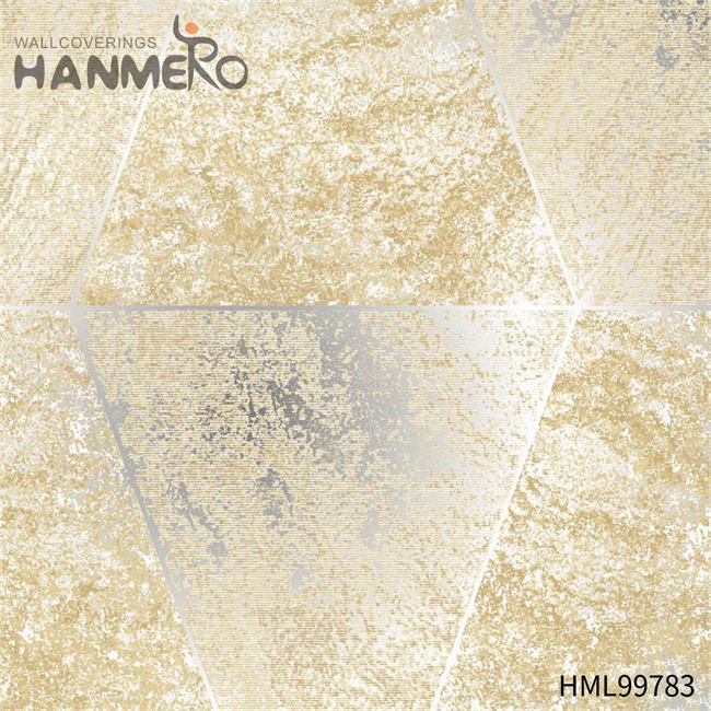 HANMERO Exporter Modern Restaurants 1.06*15.6M retail wallpaper stores Geometric Embossing PVC Gold Foil