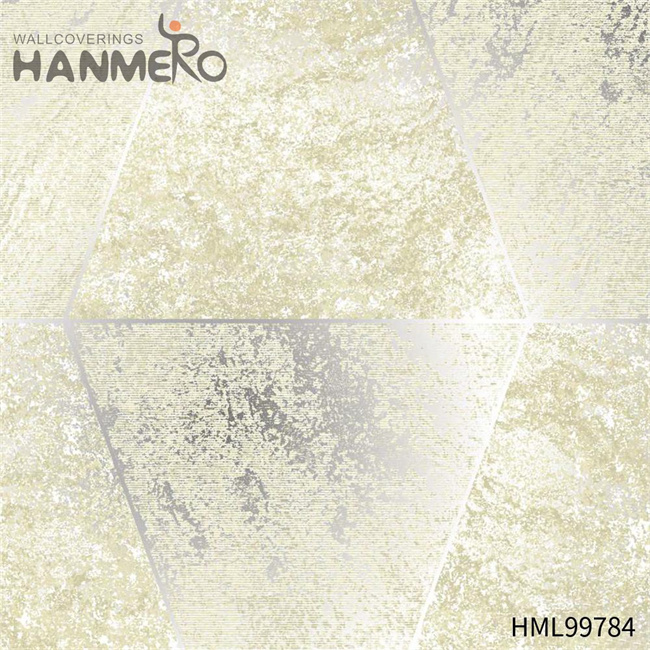 HANMERO Exporter PVC Gold Foil Modern Restaurants 1.06*15.6M wallpaper for less Geometric Embossing