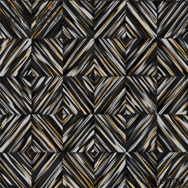 HANMERO design of wallpaper for home Exporter Geometric Embossing Modern Restaurants 1.06*15.6M PVC Gold Foil