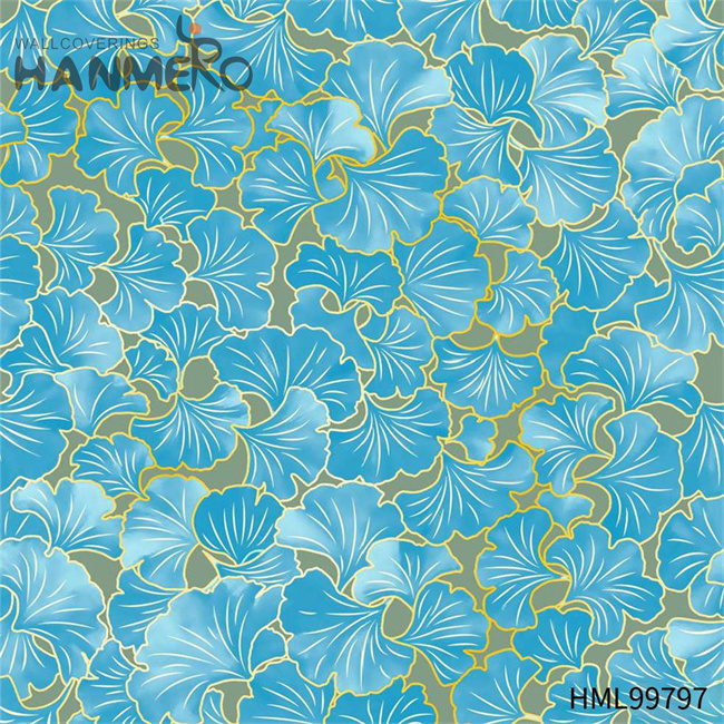HANMERO decoration wallpaper house Exporter Geometric Embossing Modern Restaurants 1.06*15.6M PVC Gold Foil