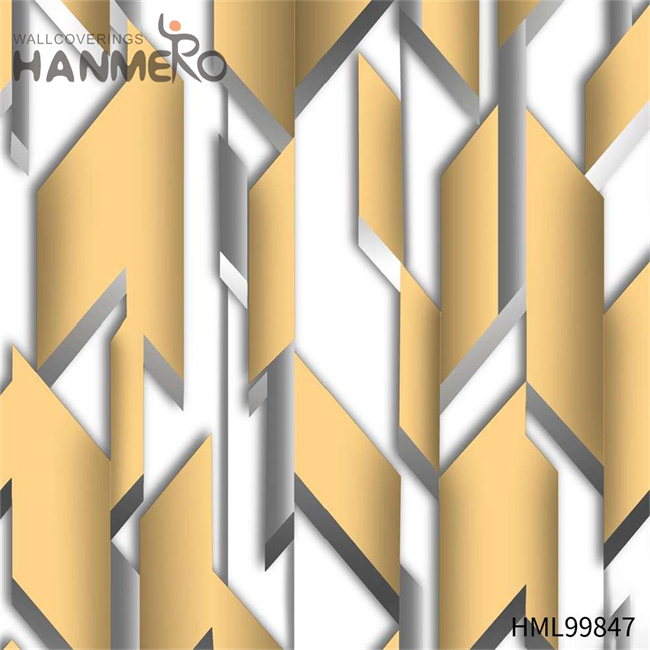 HANMERO Modern Theatres 1.06*15.6M home wallpaper collection New Design PVC Gold Foil Geometric Embossing