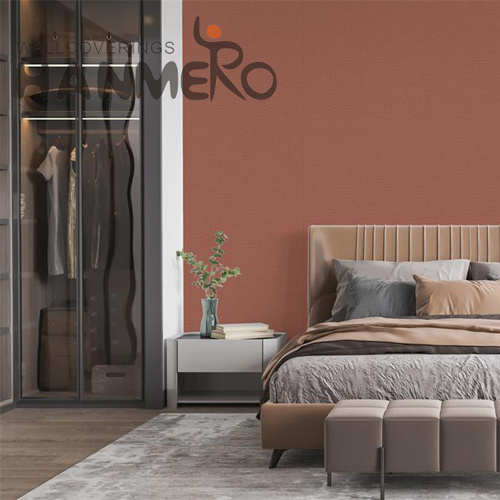 HANMERO PVC New Design Modern Embossing Solid Color Home 0.53*10M design of wallpapers of rooms