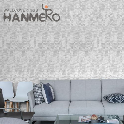 HANMERO PVC Durable Solid Color Embossing Bed Room Modern 0.53M prepasted wallpaper for sale