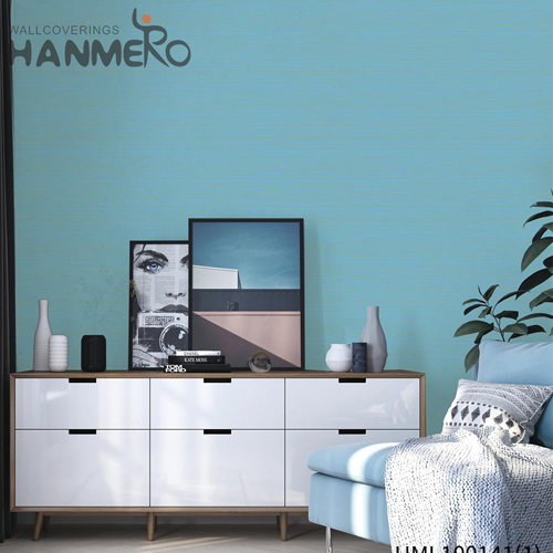 HANMERO PVC Durable Embossing Solid Color Modern Bed Room 0.53M textured wallpaper online