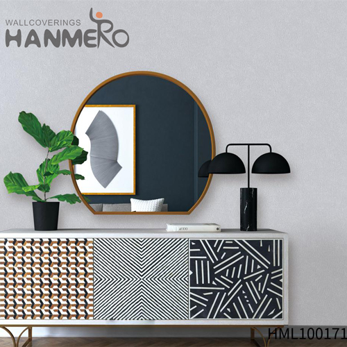 HANMERO Bed Room 0.53M wallpaper of design Embossing Modern Durable PVC Solid Color