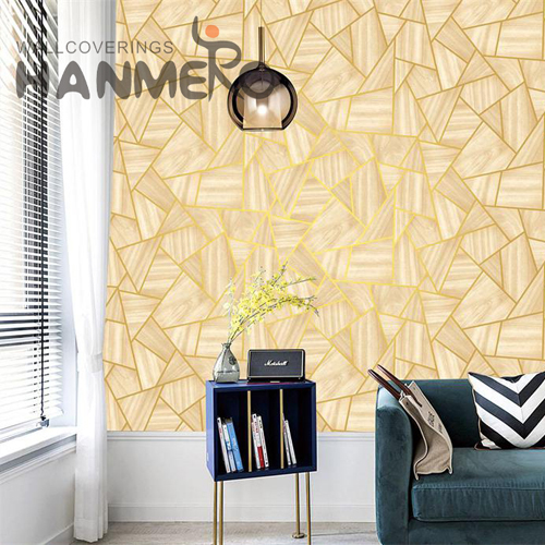 HANMERO PVC Imaginative Geometric Embossing Modern TV Background 0.53M wallpapers for home