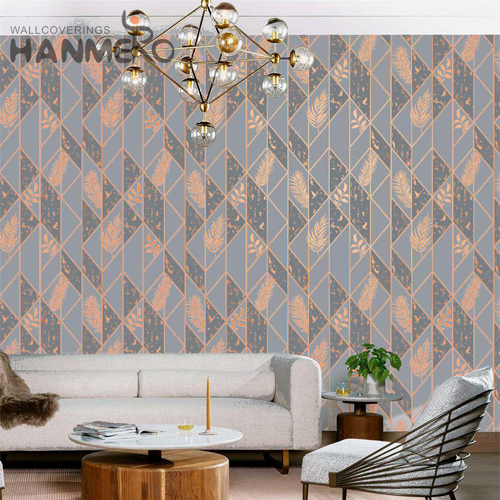 HANMERO PVC cheap wallpaper Geometric Embossing Modern TV Background 0.53M Imaginative