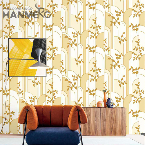 HANMERO PVC Imaginative Geometric Embossing 0.53M TV Background Modern wallpaper wallcovering