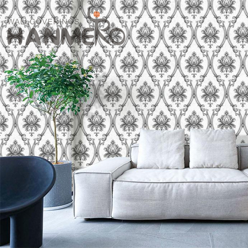 HANMERO PVC Imaginative Embossing Geometric Modern TV Background 0.53M wallpaper for shop walls