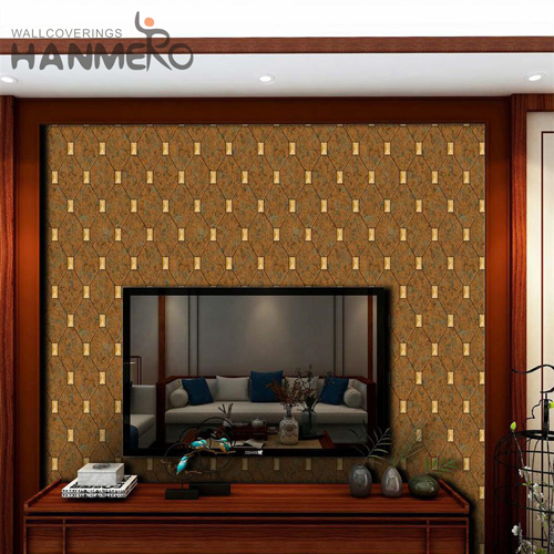 HANMERO PVC 0.53*9.2M Geometric Embossing Modern TV Background New Style imperial wallpaper