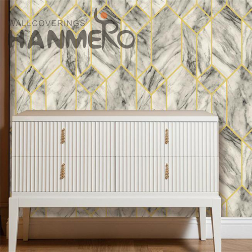HANMERO PVC Simple Geometric Embossing Modern Home 0.53*9.5M bedroom wallpaper