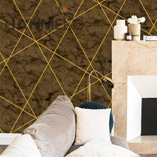 HANMERO PVC Simple discount wallpaper Embossing Modern Home 0.53*9.5M Geometric