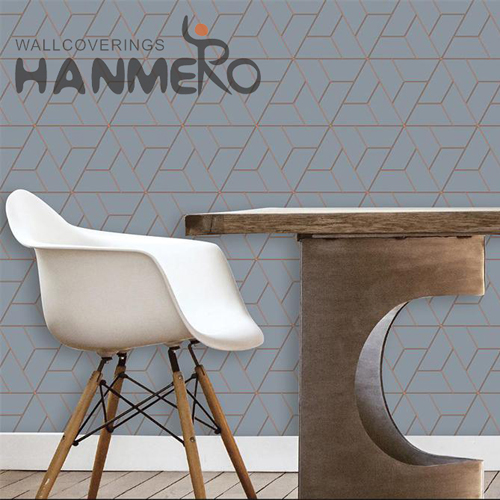 HANMERO PVC Simple Geometric Embossing trendy wallpaper Home 0.53*9.5M Modern