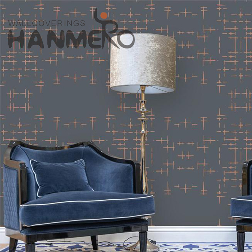 HANMERO PVC Simple Geometric Embossing Modern Home wallpaper for room walls 0.53*9.5M