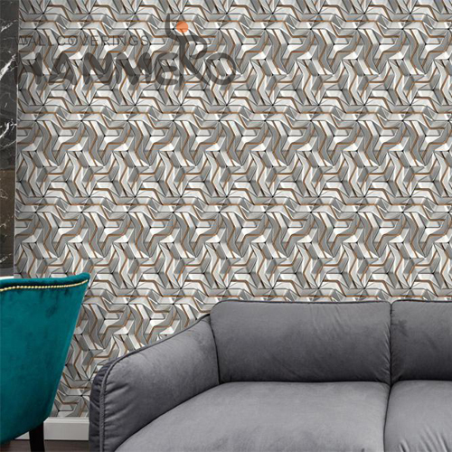 HANMERO PVC 0.53*9.5M Geometric Embossing Modern Home Simple decorative wall paper