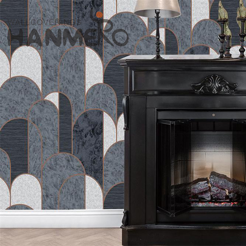 HANMERO Modern Simple Geometric Embossing PVC Home 0.53*9.5M designs for wallpaper