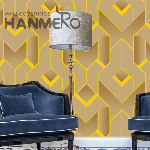 HANMERO PVC Simple Geometric Modern Embossing Home 0.53*9.5M wallpaper in living room
