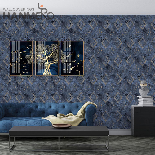 HANMERO PVC Standard Geometric Embossing online wallpaper shopping Sofa background 0.53*10M Modern