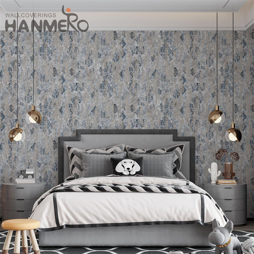 HANMERO PVC Standard Geometric Embossing 0.53*10M Sofa background Modern black wallpaper decor