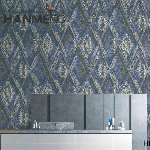 HANMERO 0.53*10M 3D Geometric Embossing Modern Children Room PVC house wallpaper price