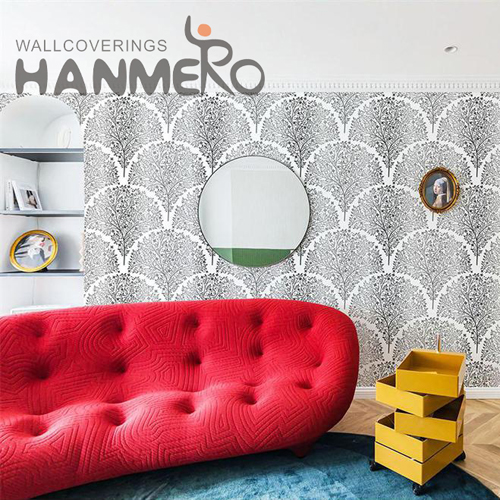 HANMERO PVC Newest Geometric Embossing European Study Room 0.53M designer wallpaper