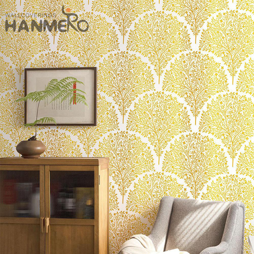 HANMERO wallpaper design Newest Geometric Embossing European Study Room 0.53M PVC