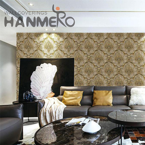 HANMERO Study Room Newest Geometric Embossing European PVC 0.53M trendy wallpaper