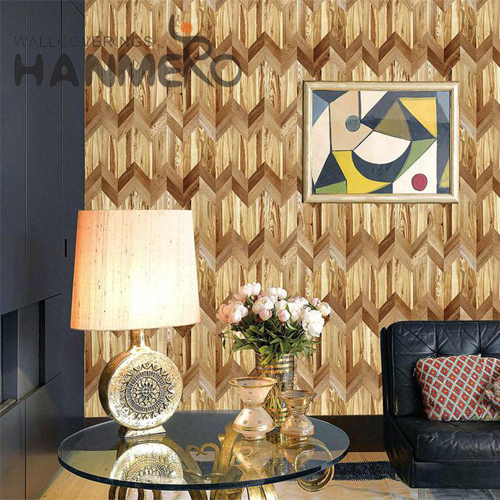 HANMERO European Newest Geometric Embossing PVC Study Room 0.53M wallpaper designs for bathroom