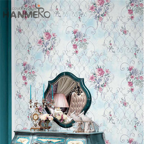 HANMERO PVC Newest European Embossing Geometric Study Room 0.53M wallpaper for walls designs