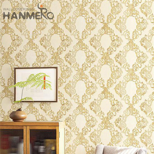 HANMERO PVC Embossing Geometric Newest European Study Room 0.53M water wallpaper for walls