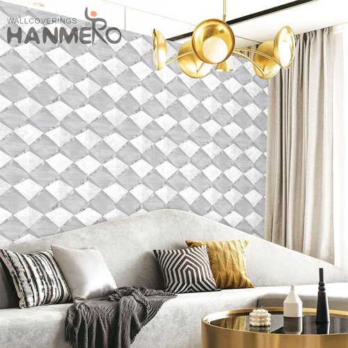 HANMERO Newest 0.53M wallpaper for a bedroom Embossing European Study Room PVC Geometric
