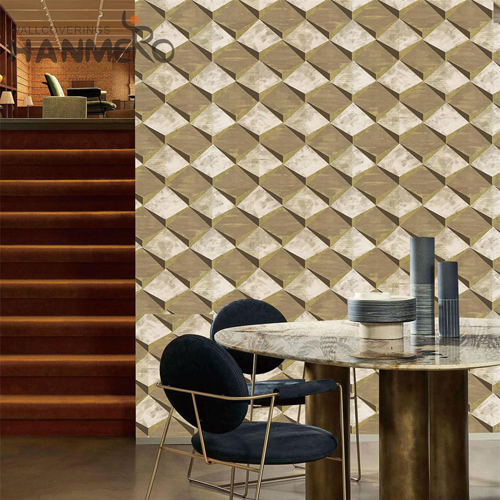 HANMERO Newest PVC 0.53M wallpapers for walls at home European Study Room Geometric Embossing